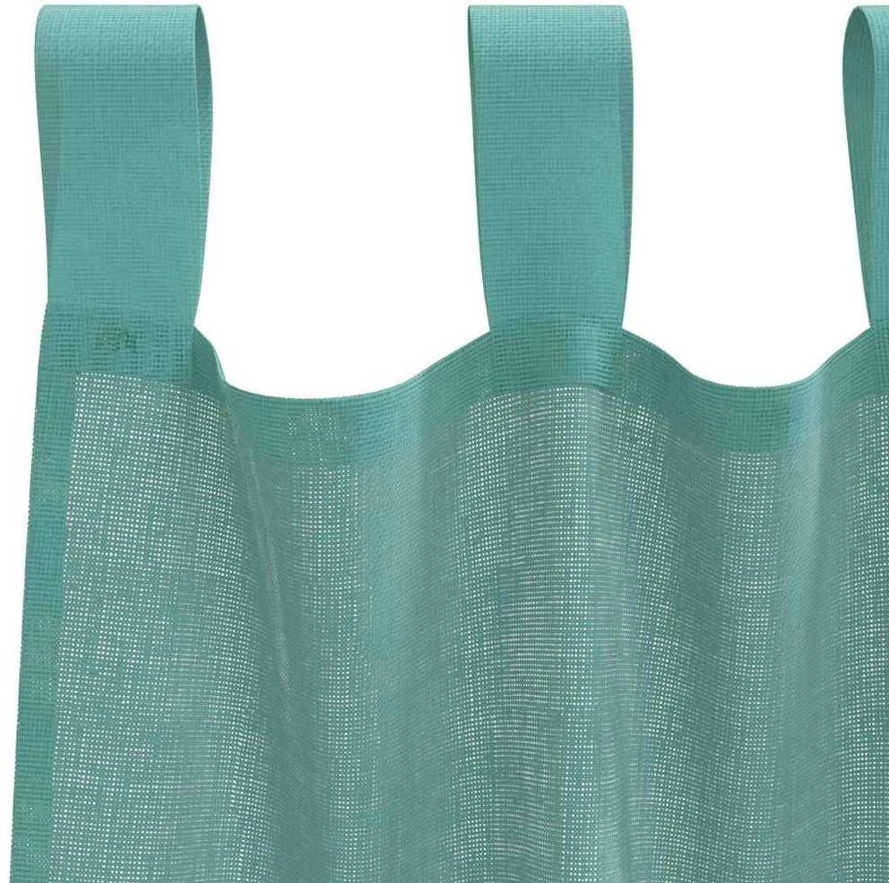 Voile užuolaidos su strypų kišenėmis, 2vnt., turkio spalvos