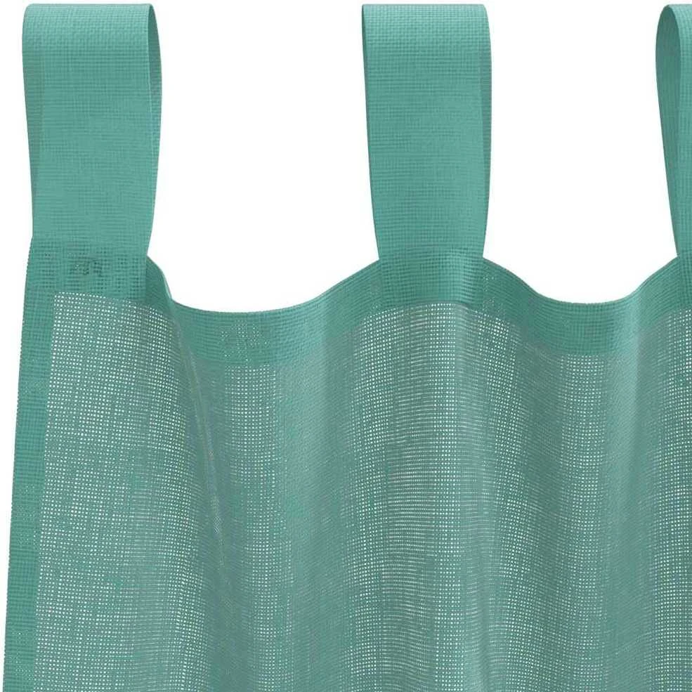 Voile užuolaidos su strypų kišenėmis, 2vnt., turkio spalvos
