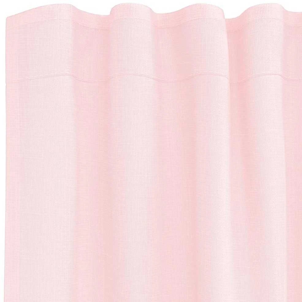 Voile užuolaidos su strypų kišenėmis, 2vnt., šviesiai rožinės