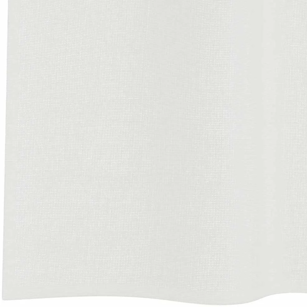 Voile užuolaidos su strypų kišenėmis, 2vnt., baltos spalvos