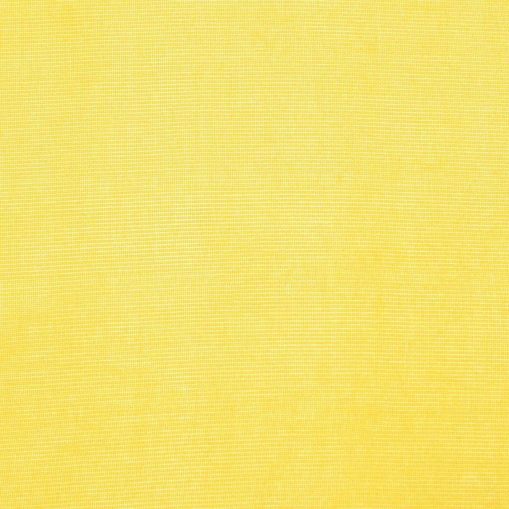 Voilės užuolaidos su kilpelėmis, 2 vnt., geltonos, 140x225 cm
