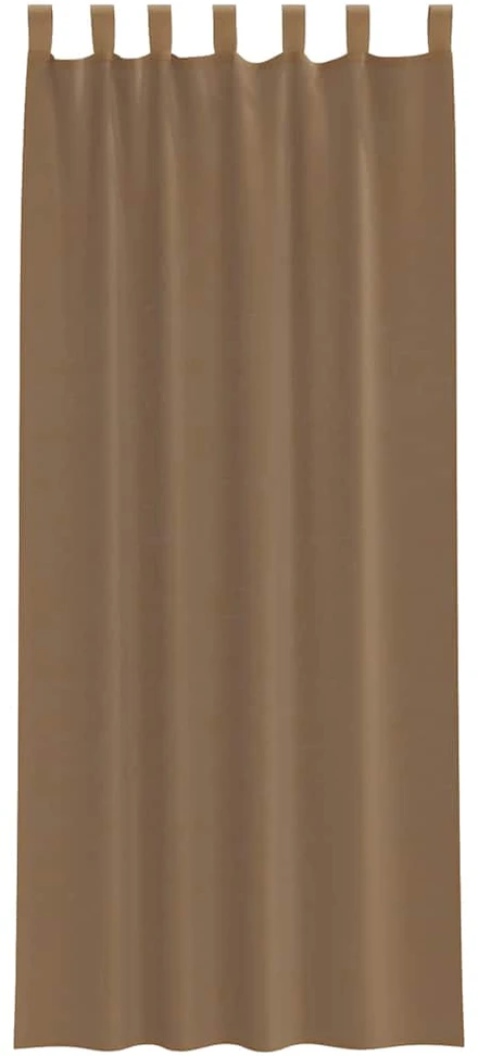 Voilės užuolaidos su kilpelėmis, 2 vnt., šviesiai rudos, 140x260 cm