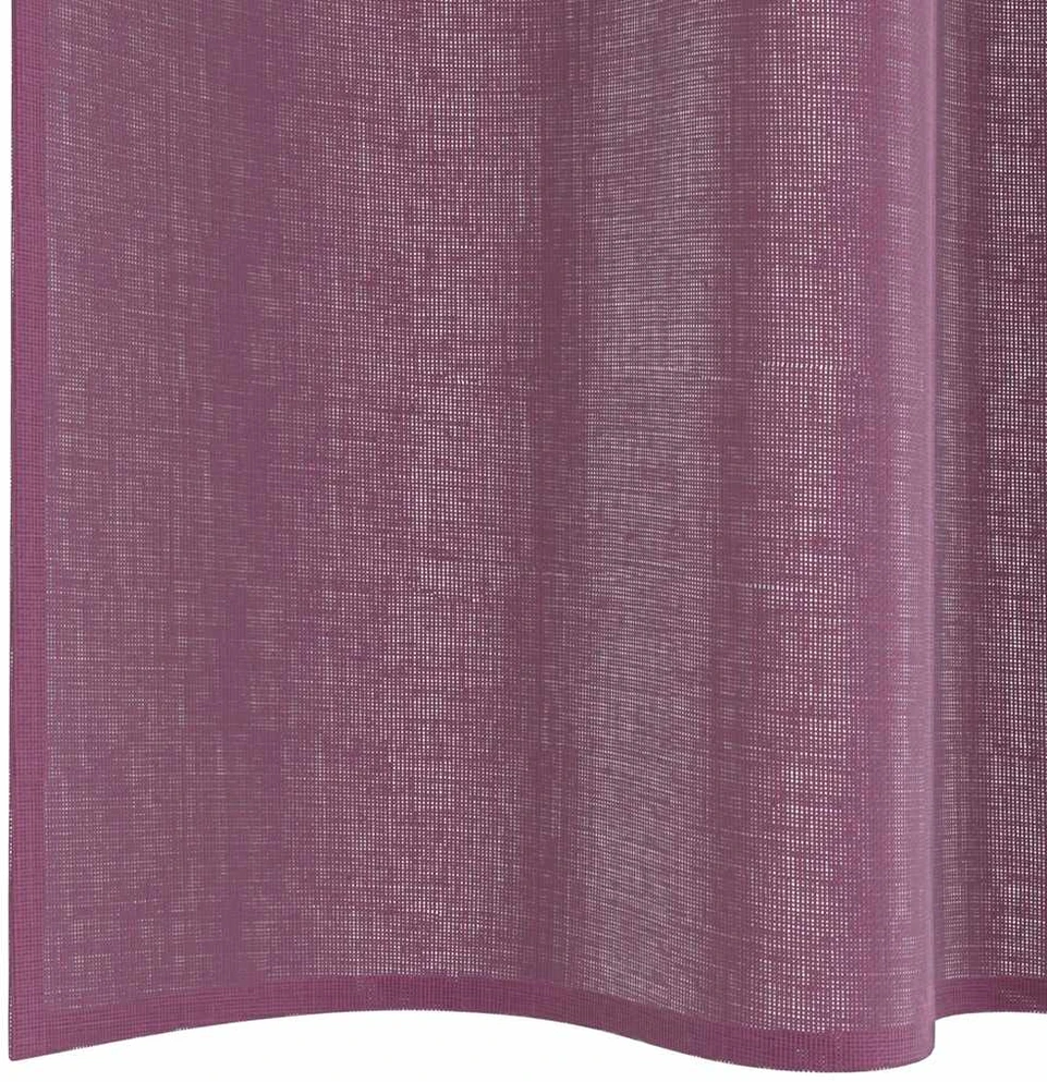 Voilės užuolaidos su kišenėmis karnizui, 2 vnt., violetinės