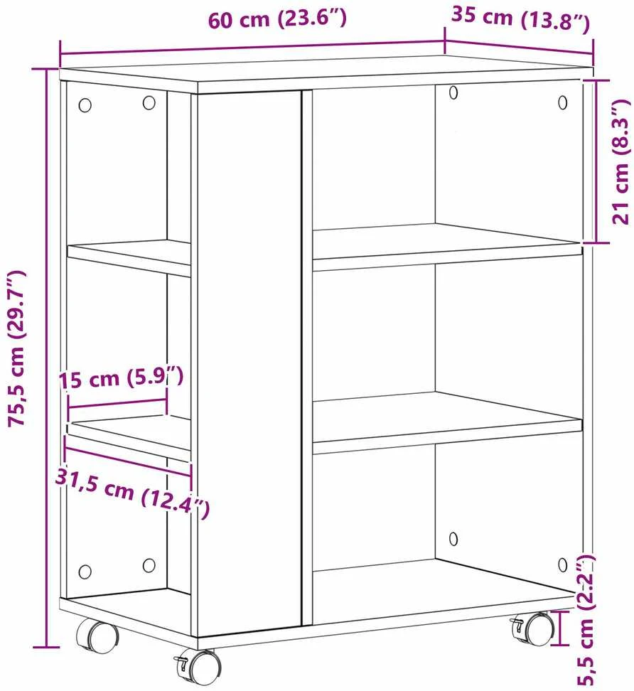 Oppbevaringsskap 60 x 35 x 75 cm Apdirbta mediena
