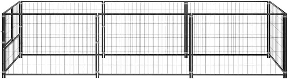 Gyvūnų narvas be durų Juoda 300 x 100 x 70 cm Plienas
