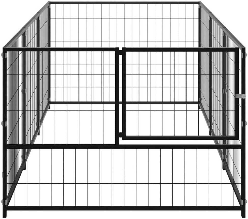 Gyvūnų narvas be durų Juoda 300 x 100 x 70 cm Plienas