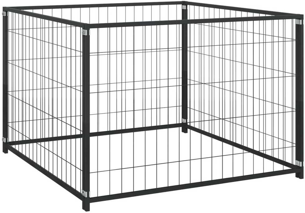 Gyvūnų narvas be durų Juoda 300 x 100 x 70 cm Plienas