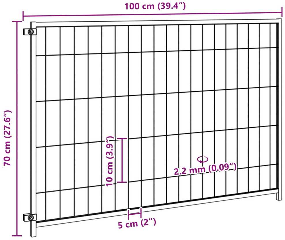 Gyvūnų narvas be durų Juoda 300 x 100 x 70 cm Plienas