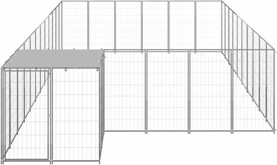 Voljeras šunims, sidabrinės spalvos, 19,36 m², plienas
