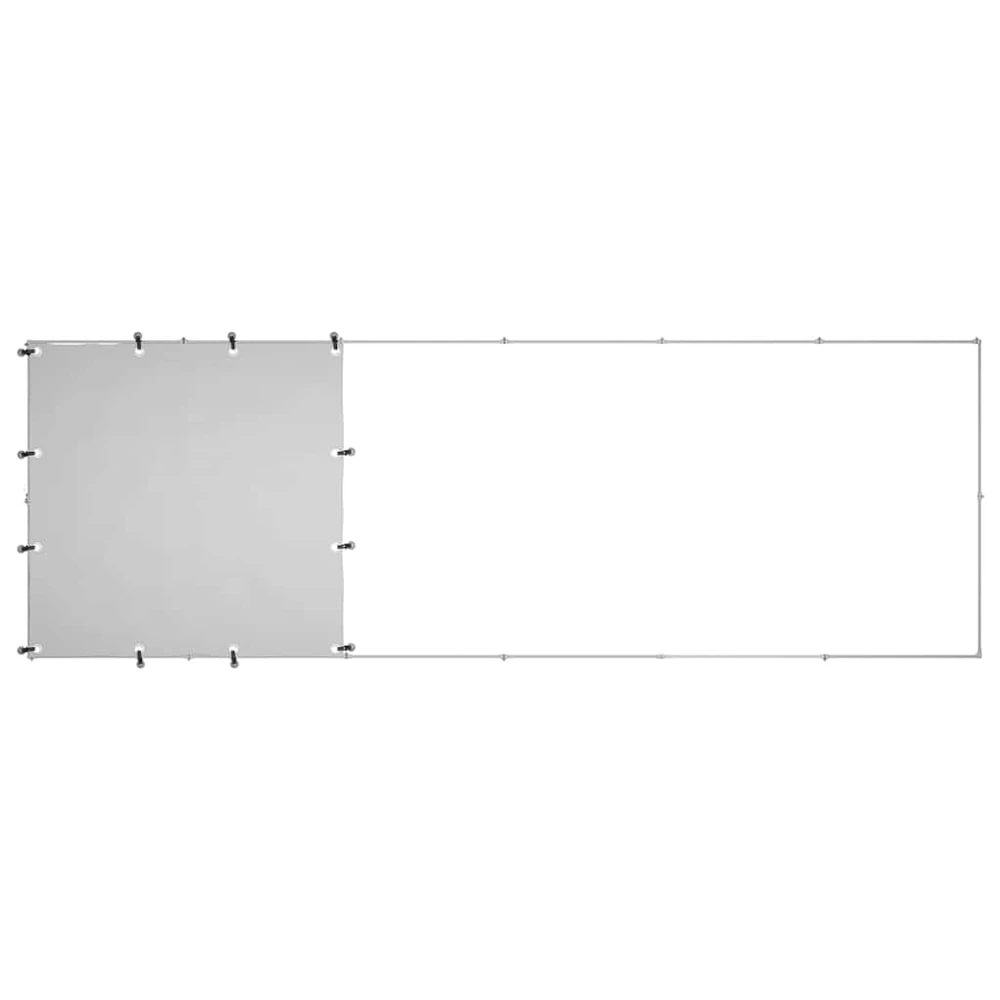 Voljeras šunims, sidabrinės spalvos, 330x110x110cm, plienas