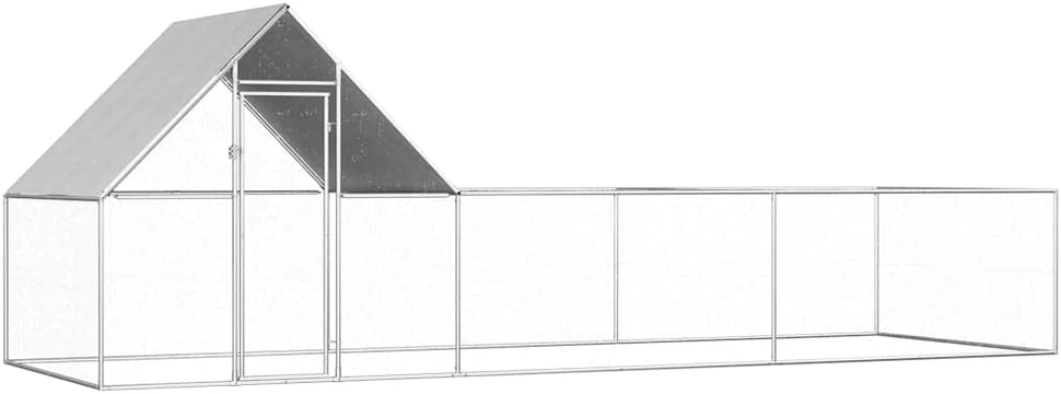 Voljeras viščiukams, 6x2x2m, galvanizuotas plienas