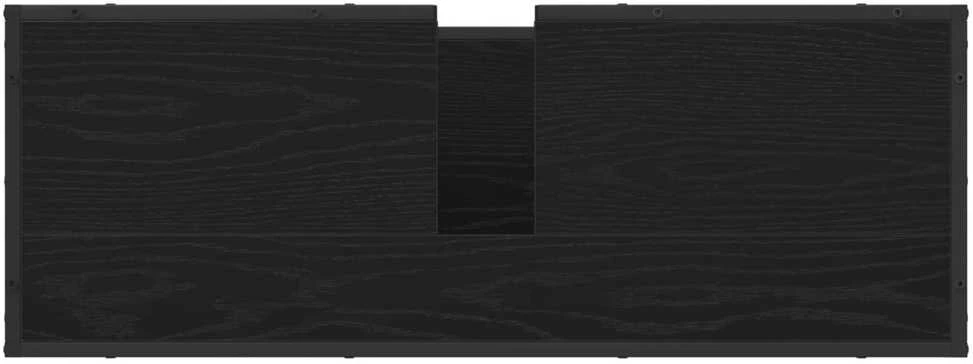 Vonios baldų rinkinys 2 vnt. Juodas ąžuolas 90 x 33 x 60 cm