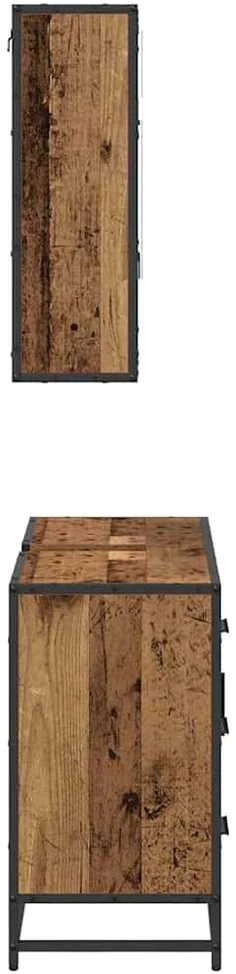 Vonios baldų rinkinys 2 vnt. Senovinis medis 80 x 33 x 60 cm