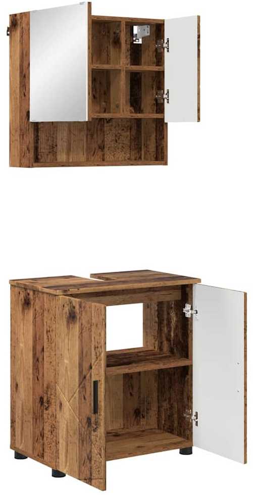Vonios baldų rinkinys 2 vnt. Senovinis medis 61 x 35 x 64 cm