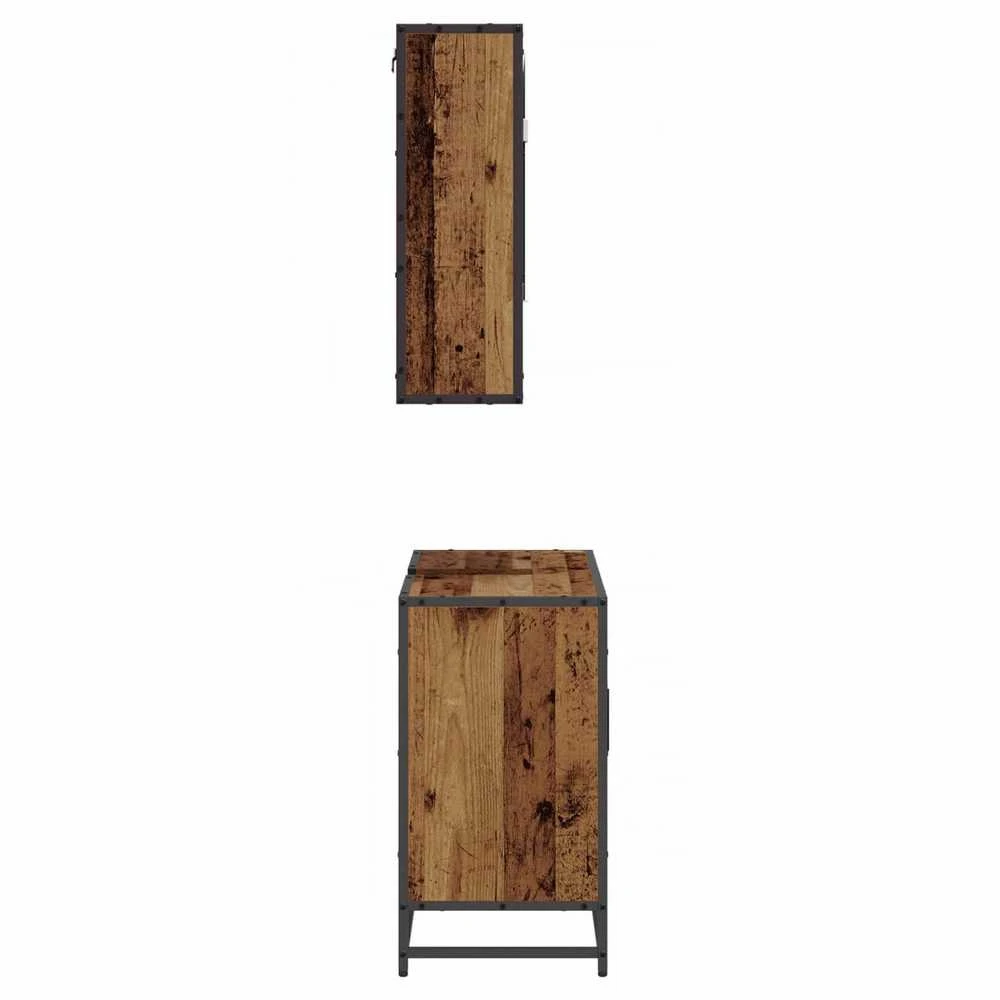 Vonios baldų rinkinys 2 vnt. Senovinis medis 65 x 33 x 60 cm