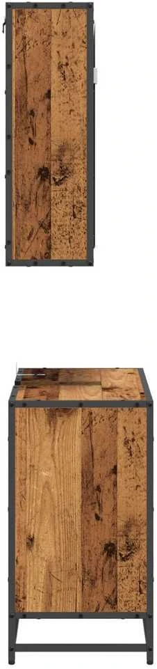 Vonios baldų rinkinys 2 vnt. Senovinis medis 65 x 33 x 60 cm