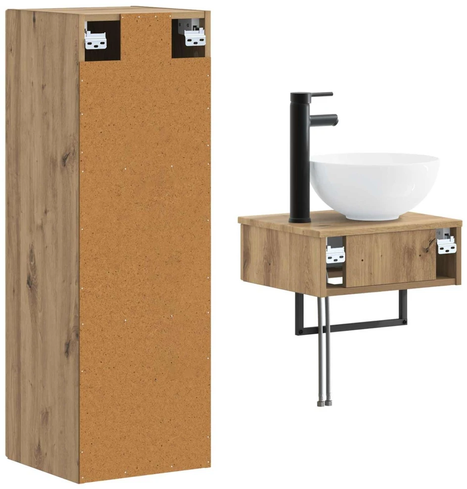 Vonios baldų rinkinys 2 vnt. Artisano ąžuolo 33 x 34,5 x 100 cm