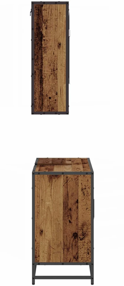 Vonios baldų rinkinys 2 vnt. Senovinis medis 65 x 33 x 60 cm