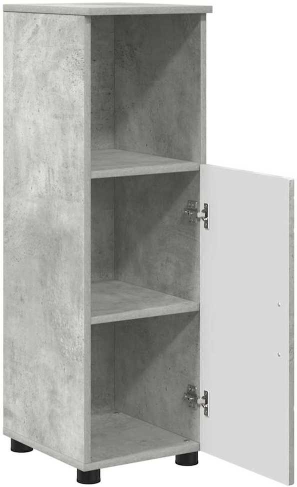 Vonios baldų rinkinys 3 vnt. Betono pilka 76,5 x 35 x 64 cm