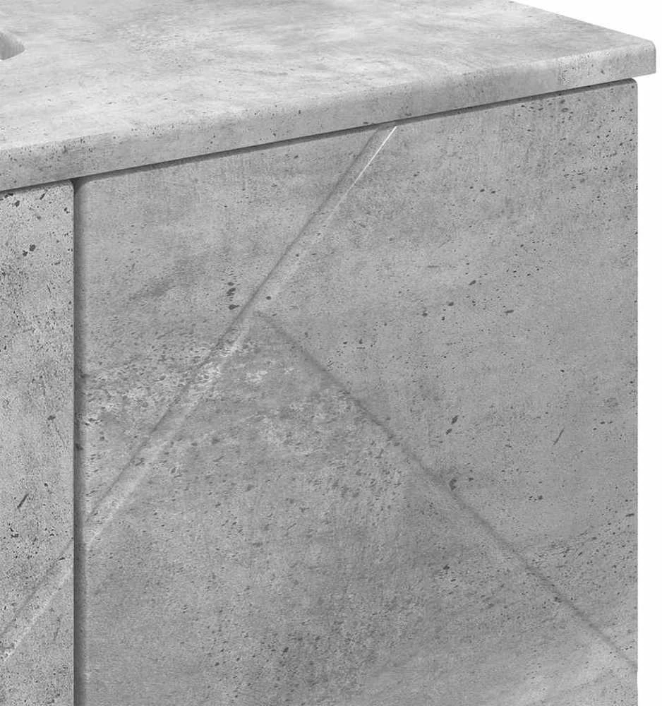 Vonios baldų rinkinys 3 vnt. Betono pilka 61 x 35 x 64 cm