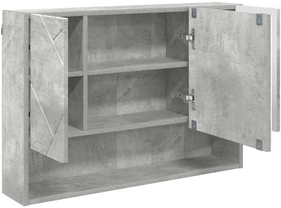 Vonios baldų rinkinys 3 vnt. Betono pilka 76,5 x 35 x 64 cm