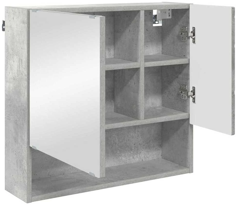 Vonios baldų rinkinys 3 vnt. Betono pilka 61 x 35 x 64 cm