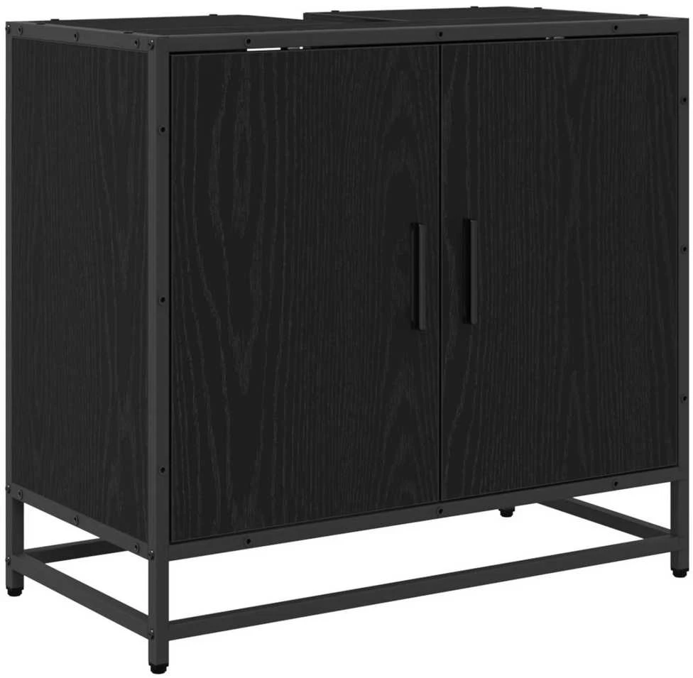 Vonios baldų rinkinys 3 vnt. Juodas ąžuolas 65 x 33 x 60 cm