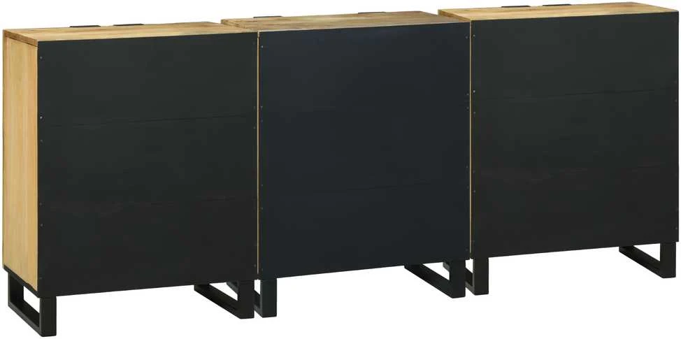 Šoninė spintelė 3 vnt. Natūrali 180 x 33 x 75 cm