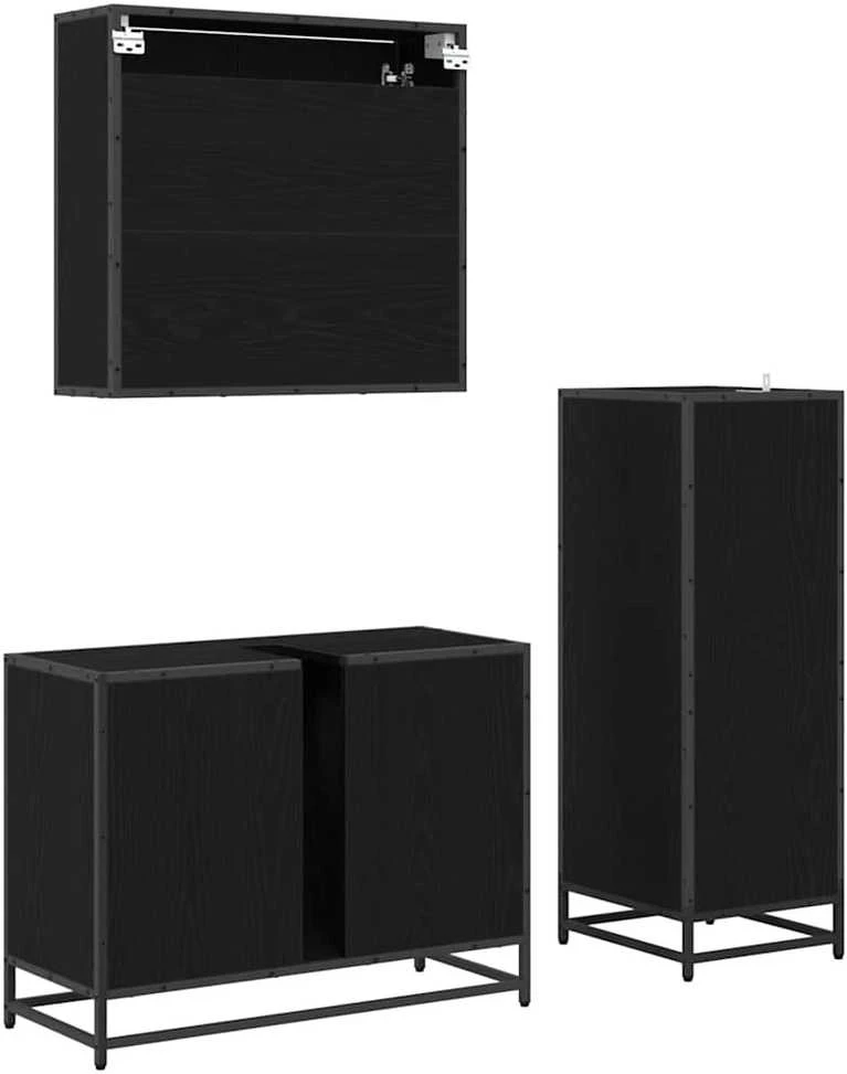 Vonios baldų rinkinys 3 vnt. Senovinis medis Apdirbta mediena