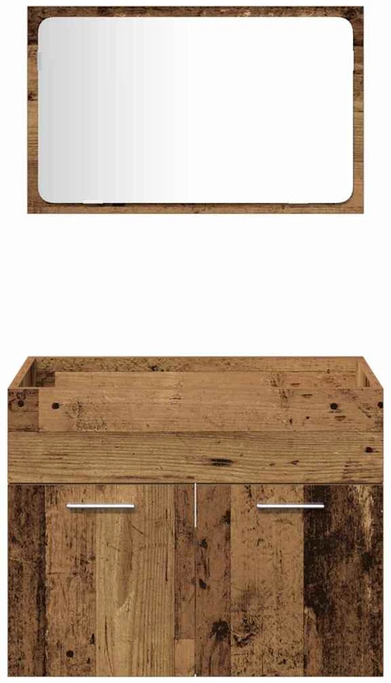 Vonios baldų rinkinys 3 vnt. Senovinis medis 60 x 38,5 x 46 cm