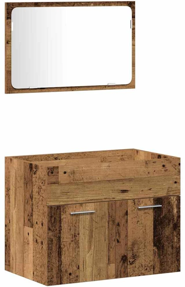 Vonios baldų rinkinys 3 vnt. Senovinis medis 60 x 38,5 x 46 cm