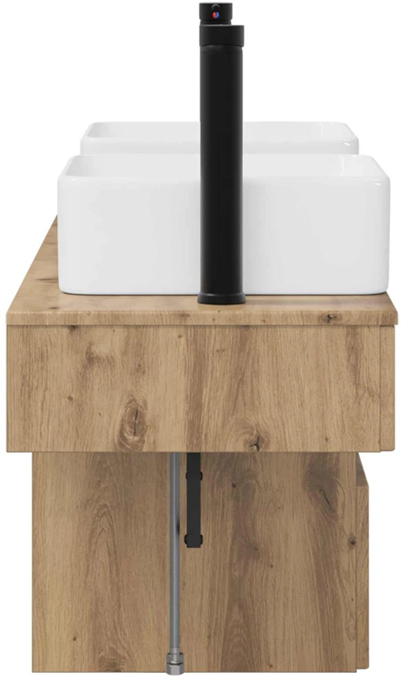 Vonios baldų rinkinys 3 vnt. Artisano ąžuolo Apdirbta mediena