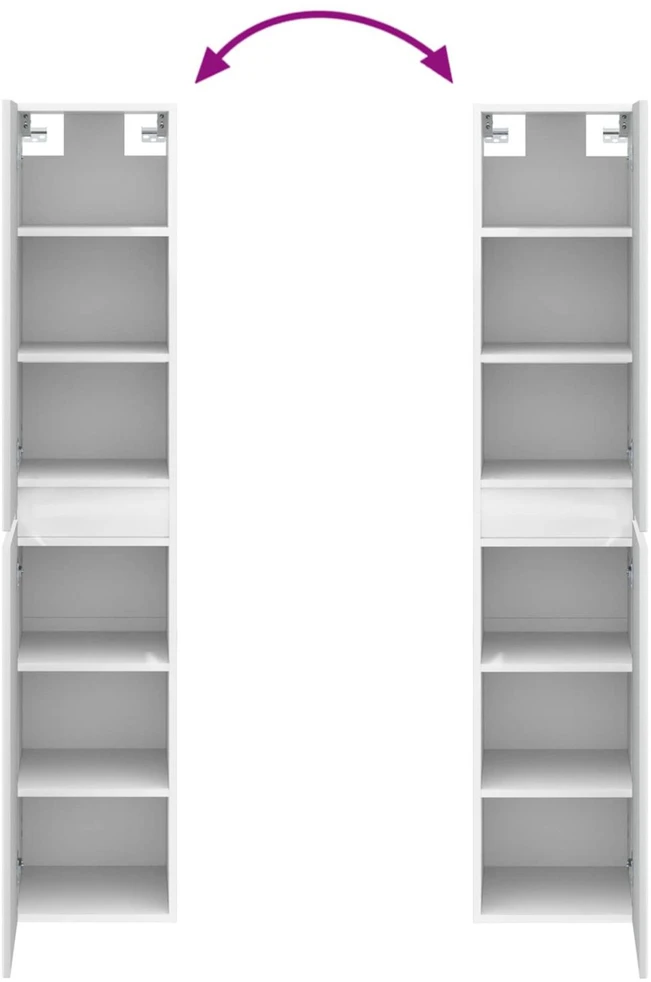 Vonios baldų rinkinys 3 vnt. Balta 33 x 34,5 x 160 cm
