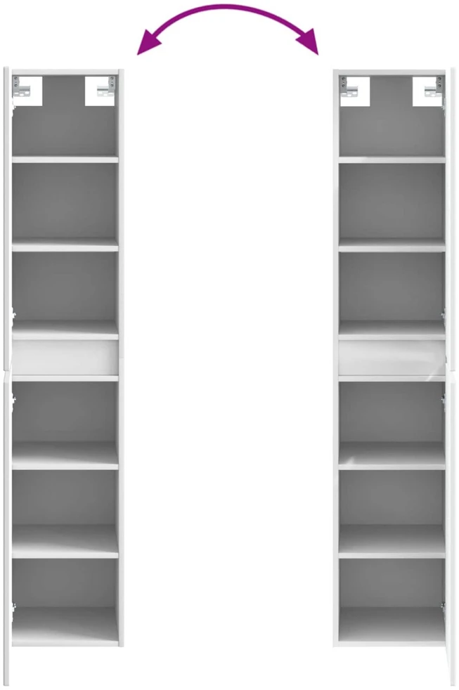 Vonios baldų rinkinys 3 vnt. Balta 33 x 34,5 x 160 cm