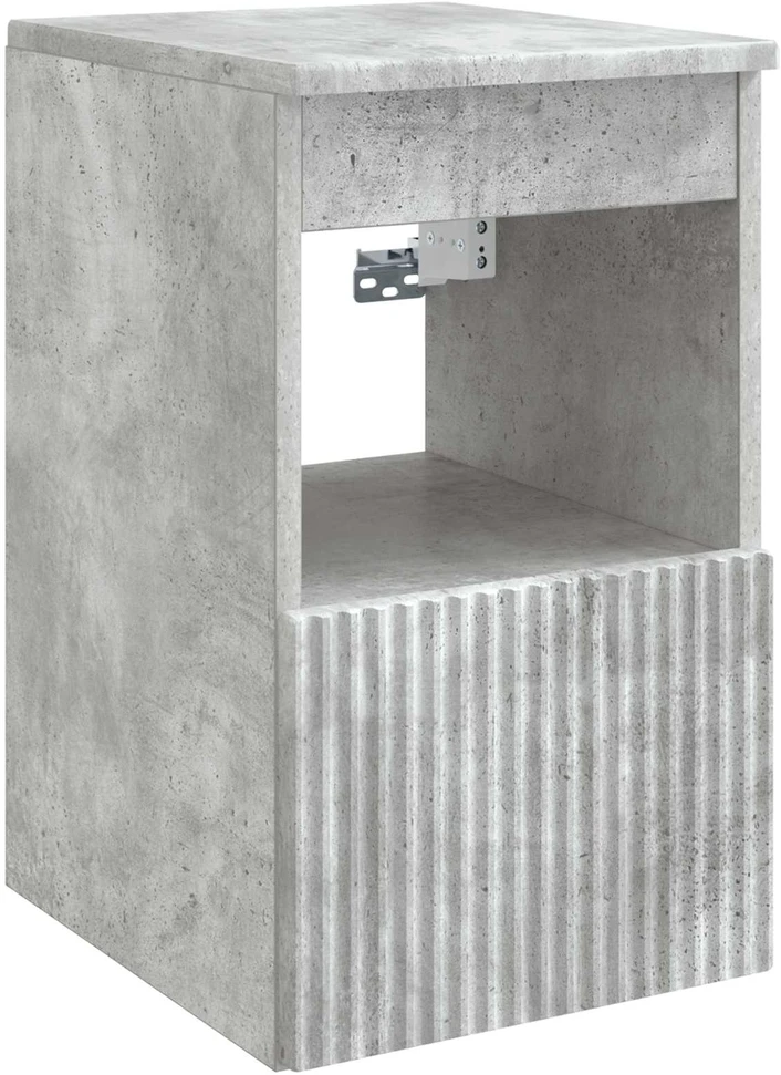 Vonios baldų rinkinys 3 vnt. Betono pilka Apdirbta mediena