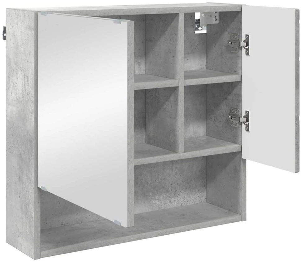 Vonios baldų rinkinys 3 vnt. Betono pilka 61 x 35 x 64 cm