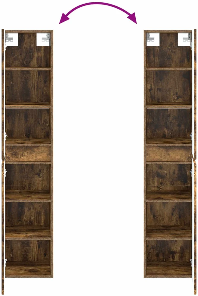 Vonios baldų rinkinys 3 vnt. Dūminio ąžuolo 33 x 34,5 x 160 cm