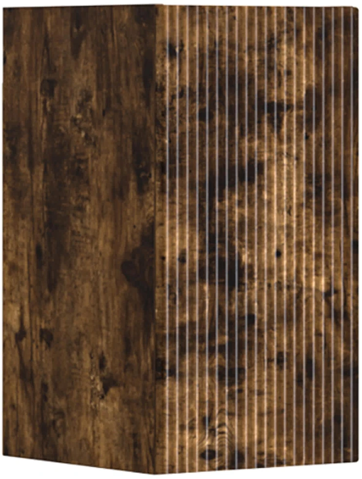 Vonios baldų rinkinys 3 vnt. Dūminio ąžuolo 33 x 34,5 x 160 cm