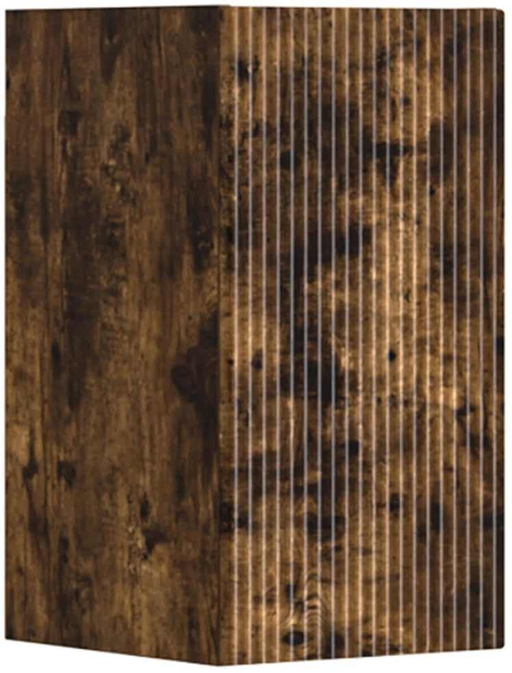 Vonios baldų rinkinys 3 vnt. Dūminio ąžuolo 33 x 34,5 x 160 cm