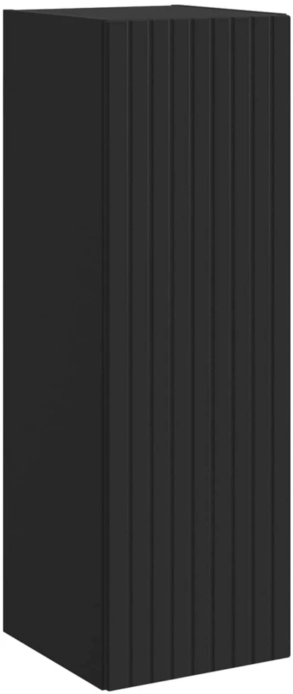 Vonios baldų rinkinys 3 vnt. Juoda 33 x 34,5 x 160 cm