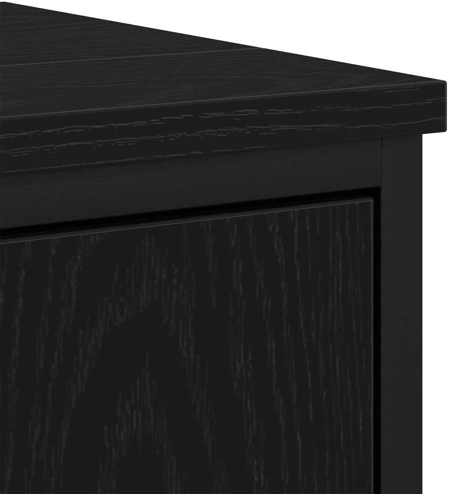 Vonios baldų rinkinys 3 vnt. Juoda 33 x 33 x 113,5 cm