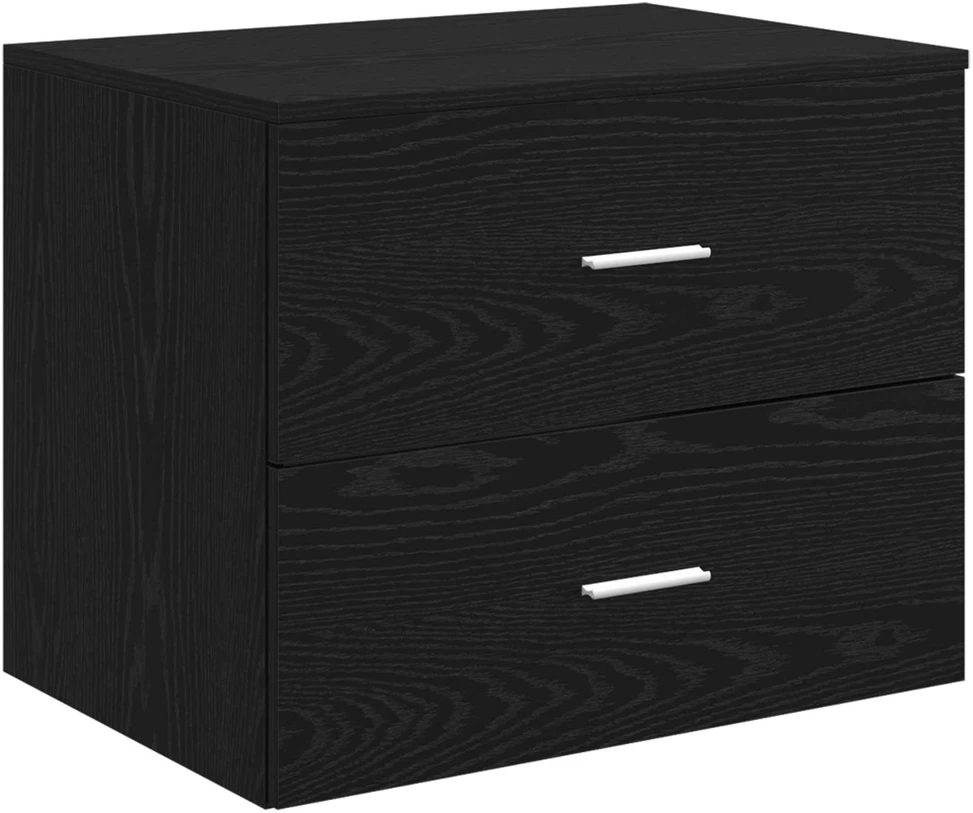 Vonios baldų rinkinys 3 vnt. Juoda 161 x 44,5 x 80 cm