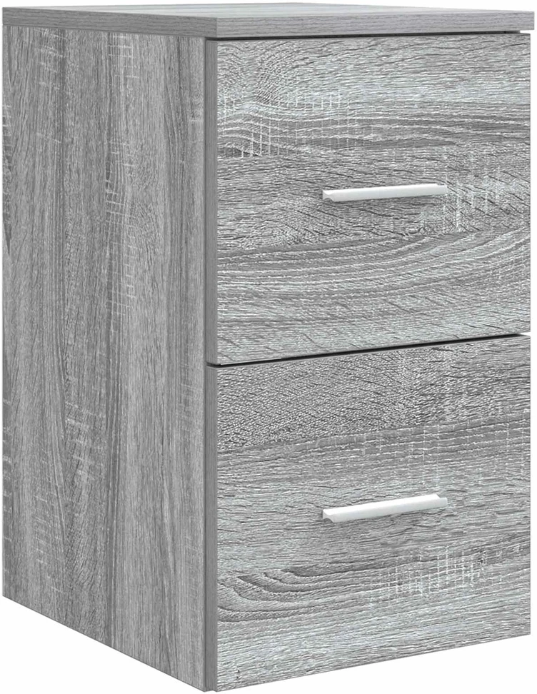 Vonios baldų rinkinys 3 vnt. Pilka Sonoma 129 x 44,5 x 80 cm