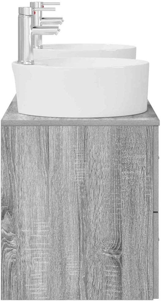 Vonios baldų rinkinys 3 vnt. Pilka Sonoma 49,5 x 44,5 x 65 cm