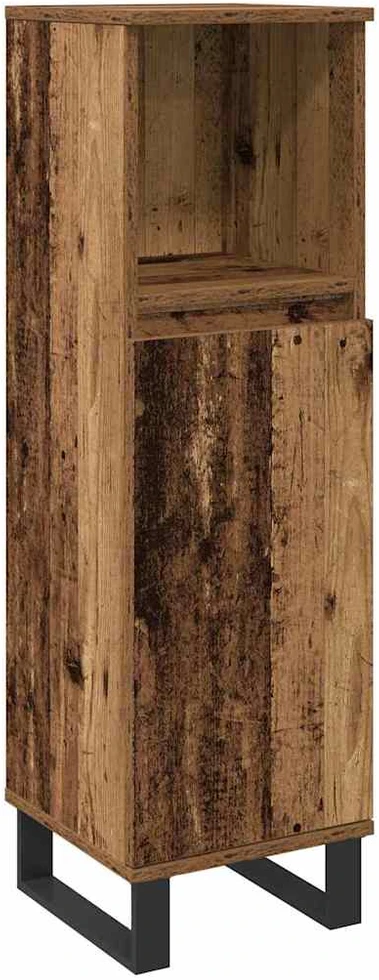 Vonios baldų rinkinys 3 vnt. Ruda 30 x 30 x 180 cm
