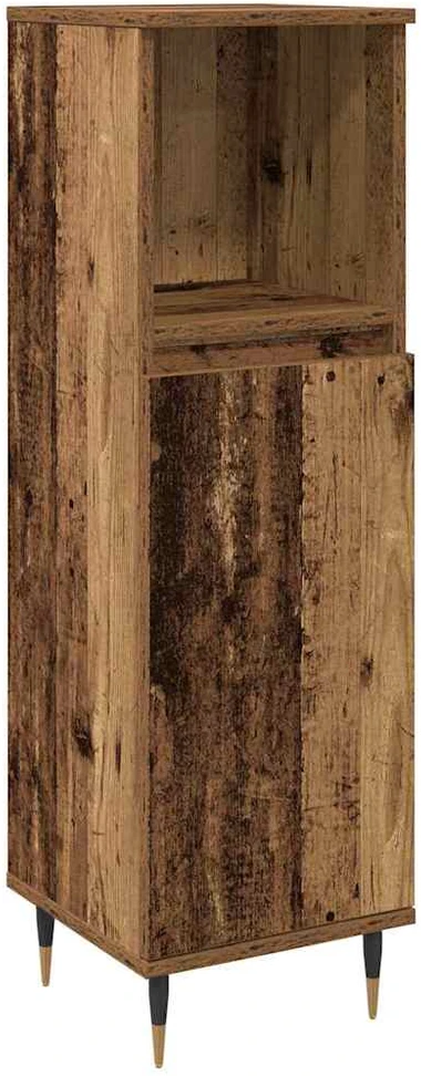 Vonios baldų rinkinys 3 vnt. Senovinis medis 30 x 30 x 180 cm