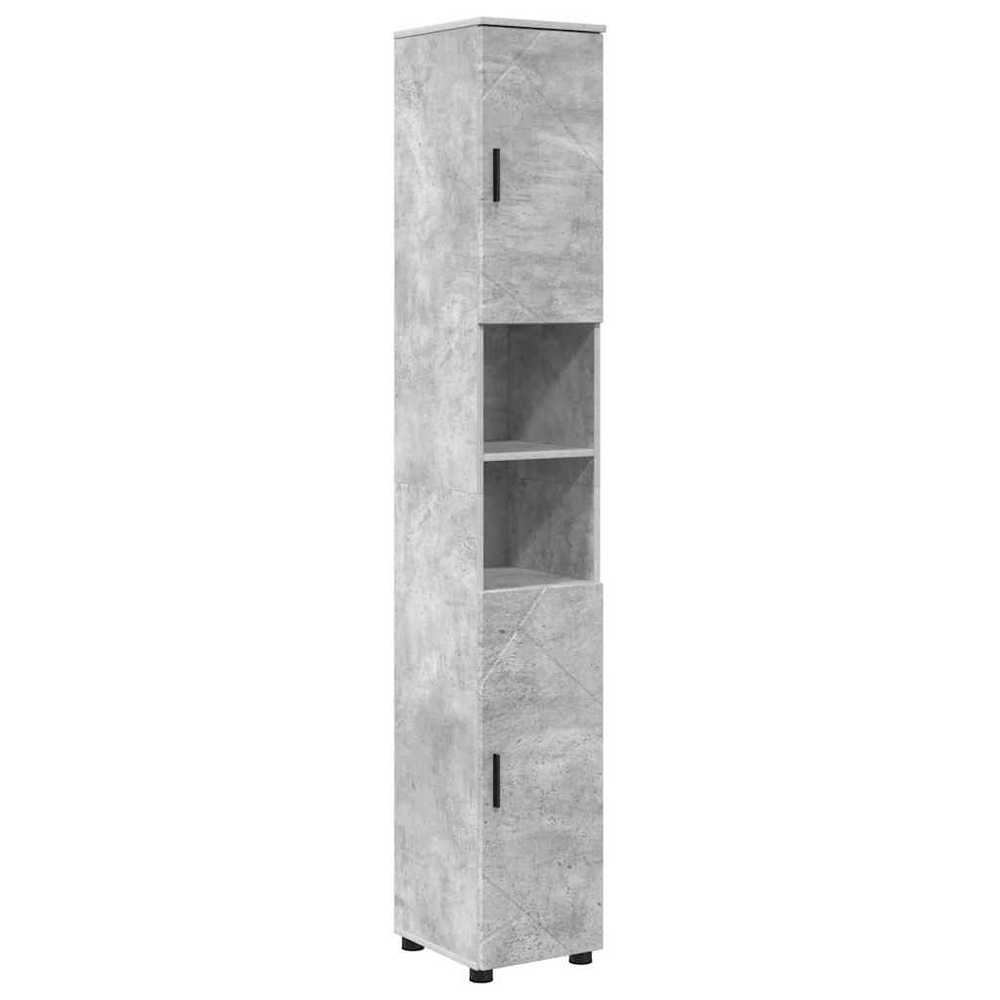Vonios baldų rinkinys 4 vnt. Betono pilka 35 x 30 x 192 cm