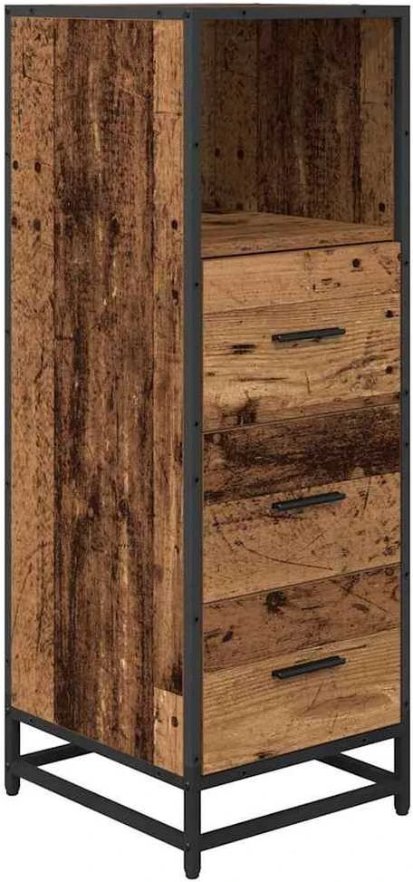 Vonios baldų rinkinys 4 vnt. Senovinis medis 65 x 33 x 60 cm