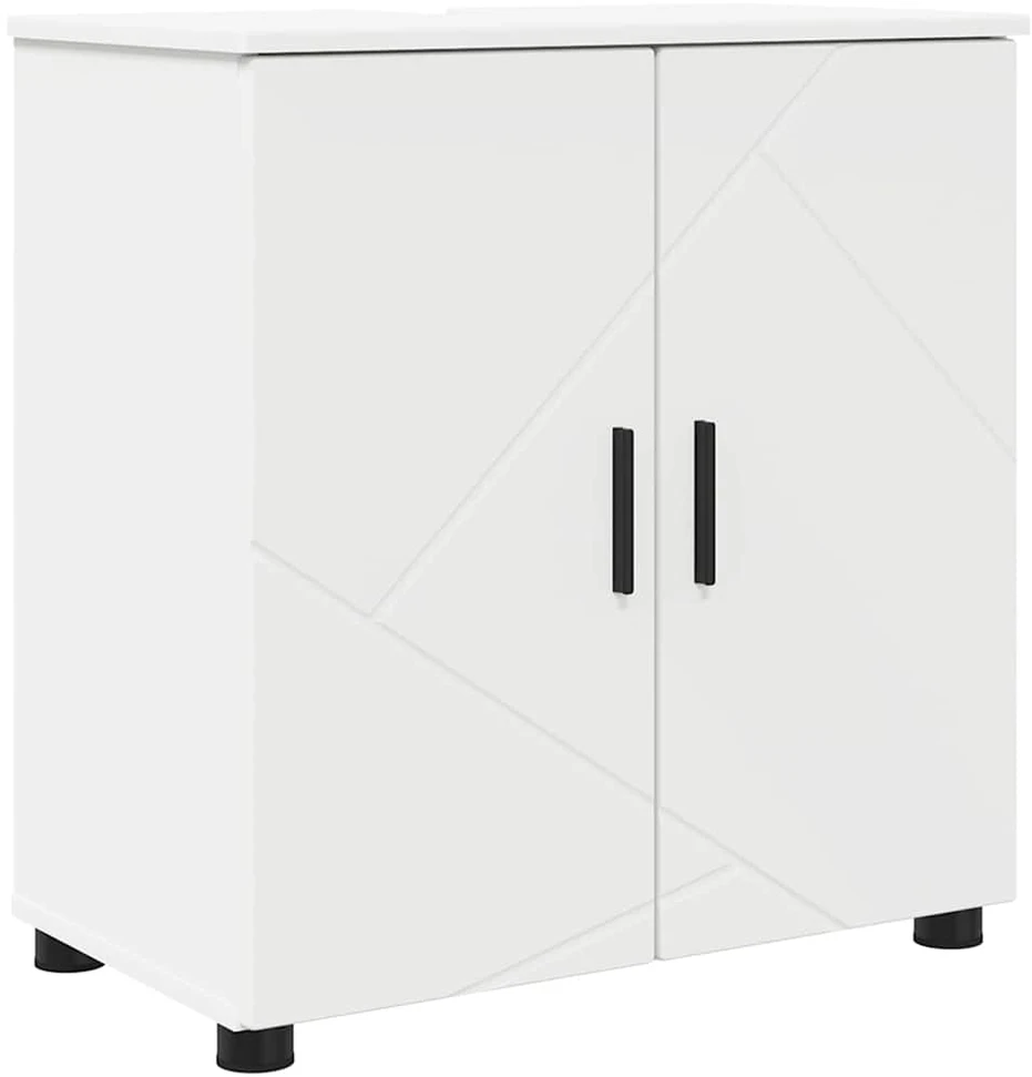 Vonios baldų rinkinys 4 vnt. Balta 61 x 35 x 64 cm