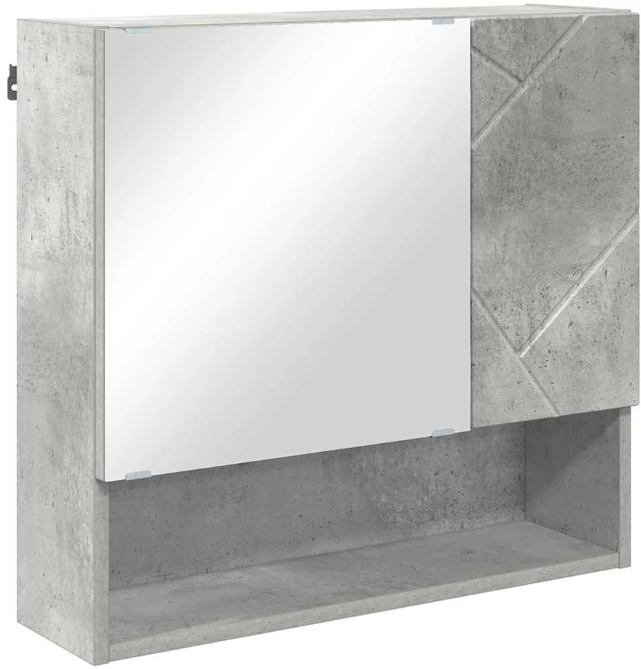 Vonios baldų rinkinys 4 vnt. Betono pilka 61 x 35 x 64 cm